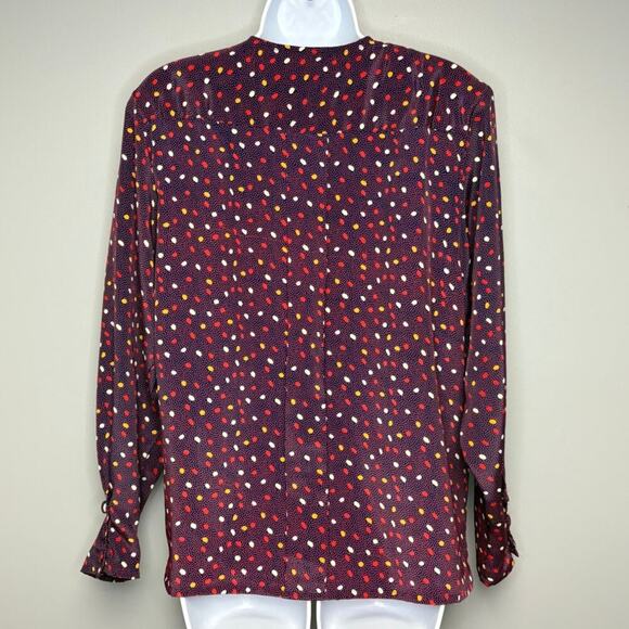 NWT VTG Oscar De La Renta Expressions Abstract Print Blouse Womens Sz 12 - Picture 6 of 10